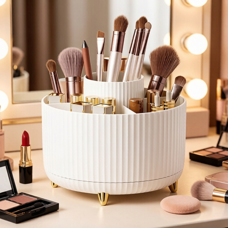 Beauty Makeup Lipstick - 360° Rotating Makeup Storage Box, Large
