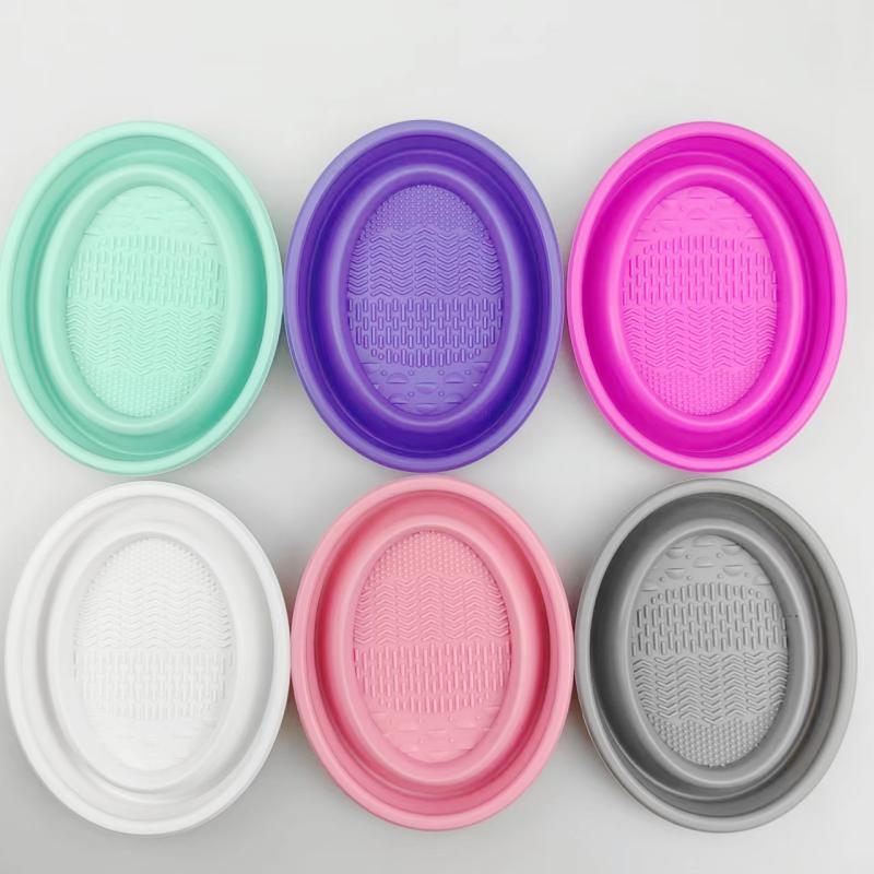 Blush Brush Kabuki - Folding Powder Puff Cleaning Bowl Eyeshadow