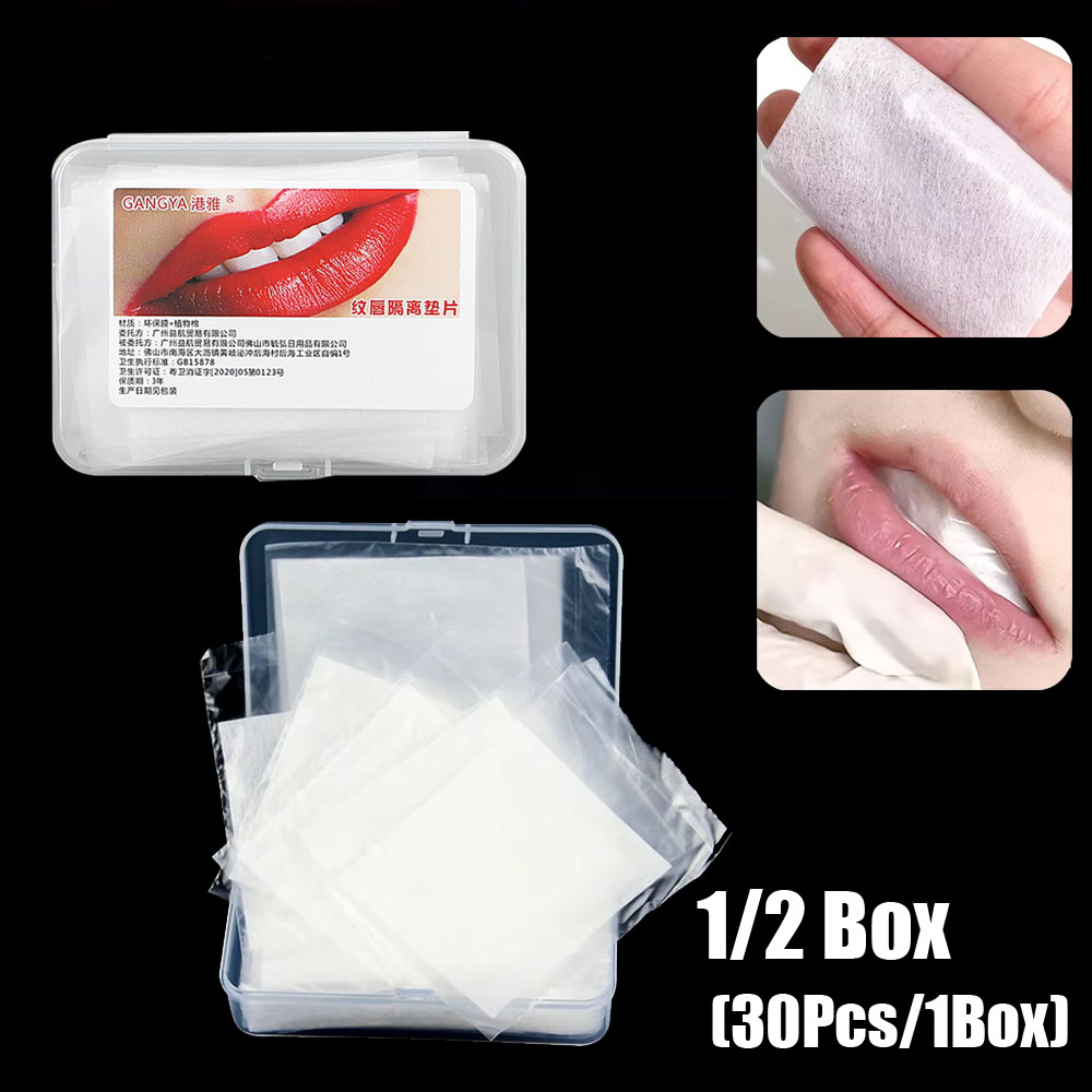 Beauty Makeup Box - 1/2 Box Cotton Pads Tattooed Lip