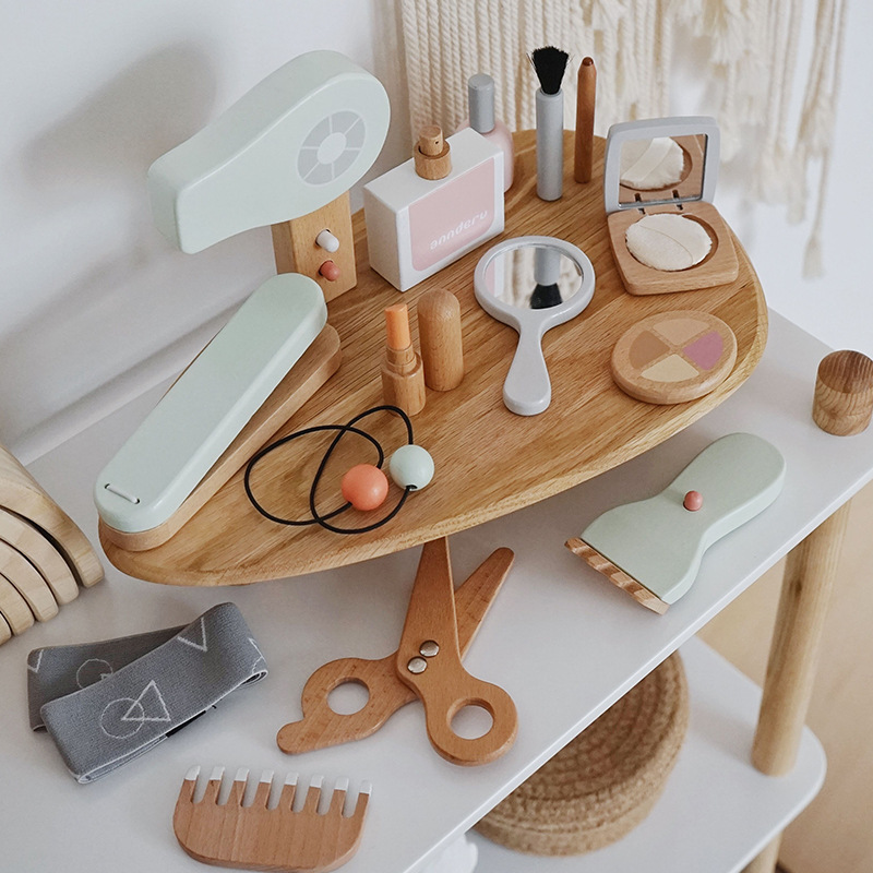 Beauty Makeup Game - New Children Wooden Simulation Makeup Toy