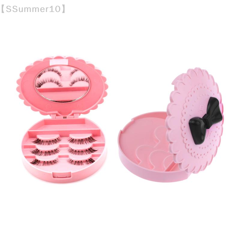 Beauty Makeup Box - 【SSummer10】Pink Bowknot False Eyelash Storage Box