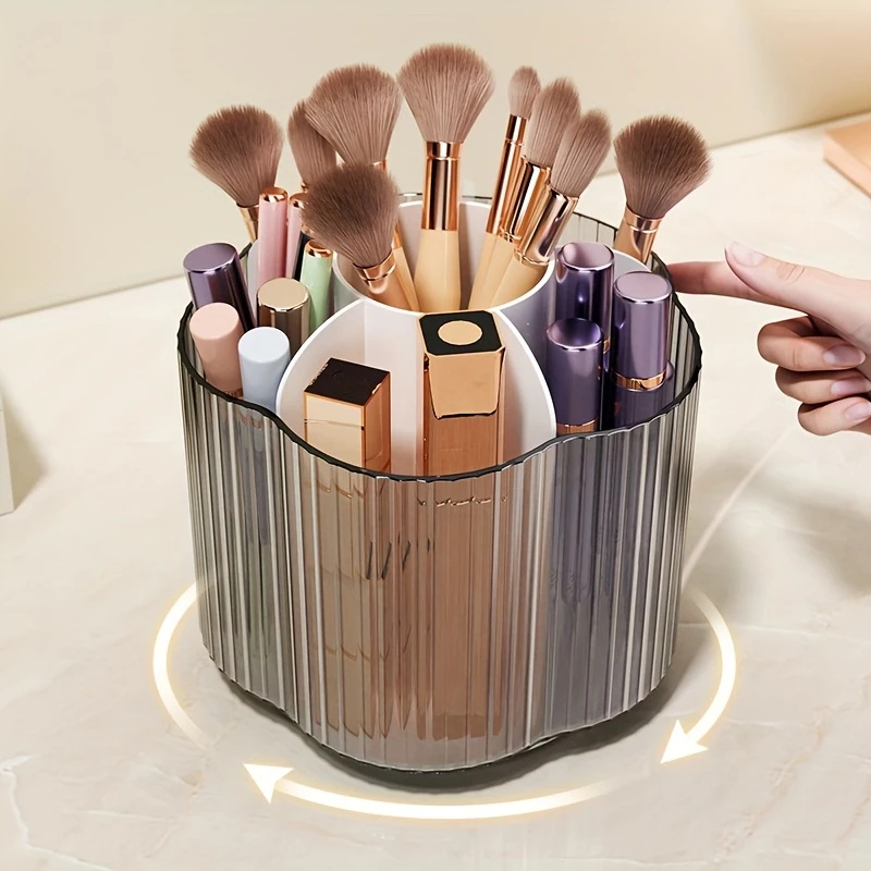 Beauty Makeup Box - 360° Rotating Makeup Brush Holder Detachable