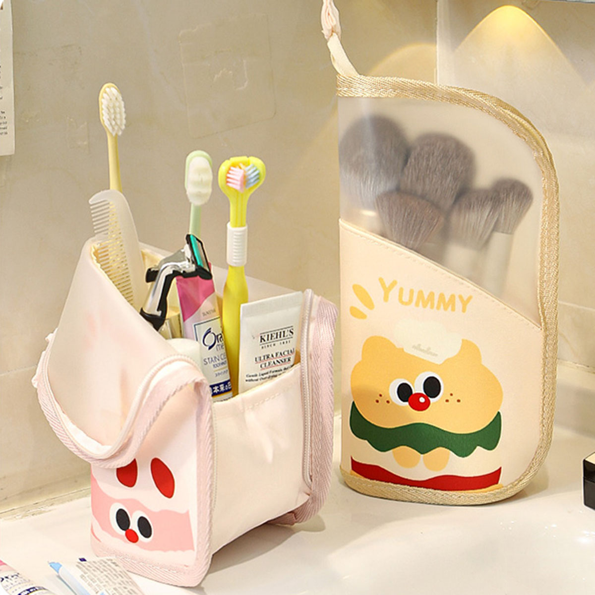 Beauty For Makeup - 1Pcs Cosmetic Bag Travel Stand Storage
