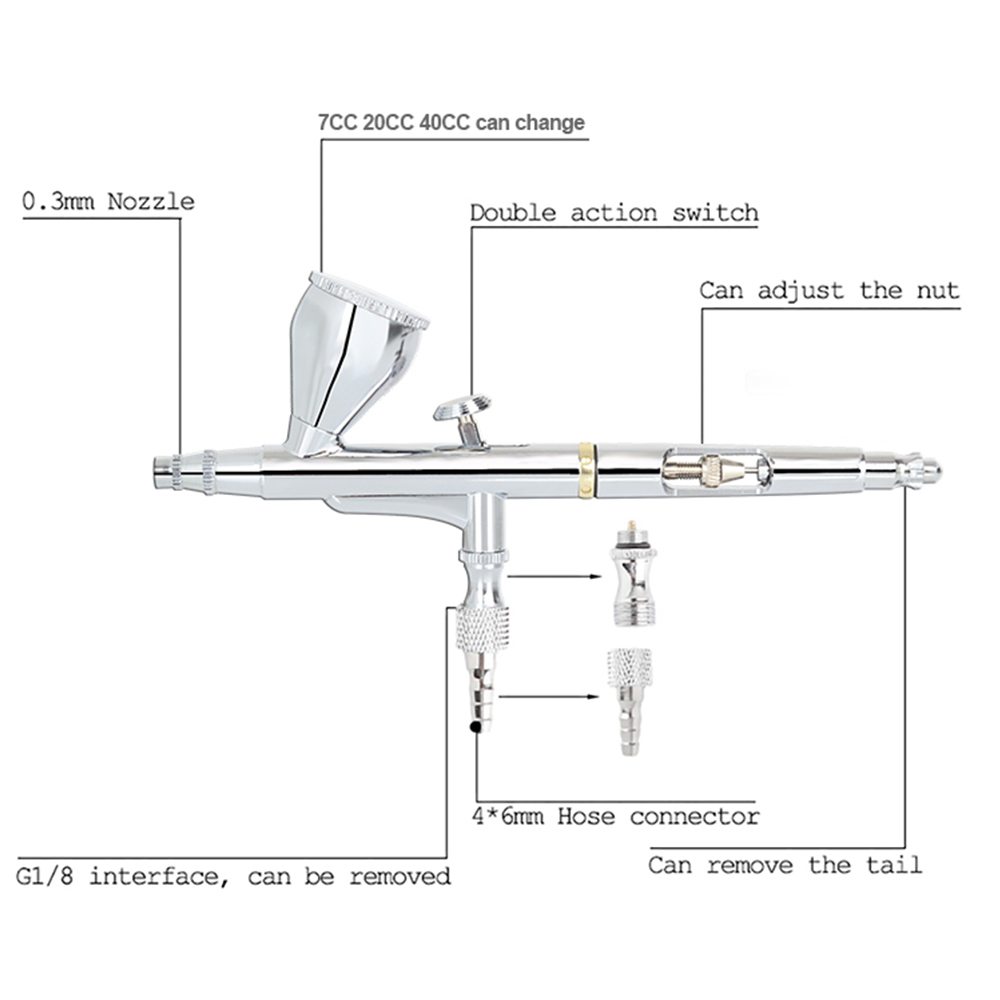 Double Single Action Airbrush  - огляд і ціна Beauty Makeup Drawing