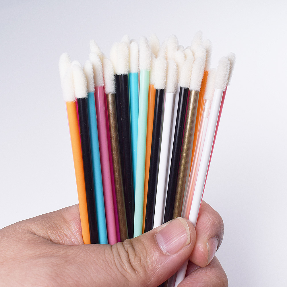 50Pcs Disposable Lip Brush Eye - огляд і ціна Blush Brush Kabuki