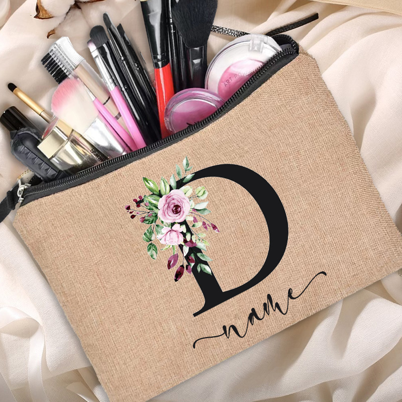 Linen Makeup Bag Customized Pe - огляд і ціна Beauty Makeup Names