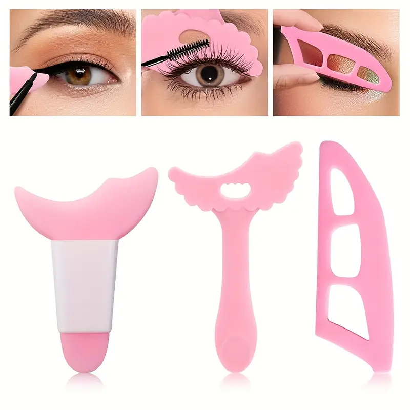 3Pcs Silicone Eye Makeup Stenc - огляд і ціна Beauty Makeup Drawing