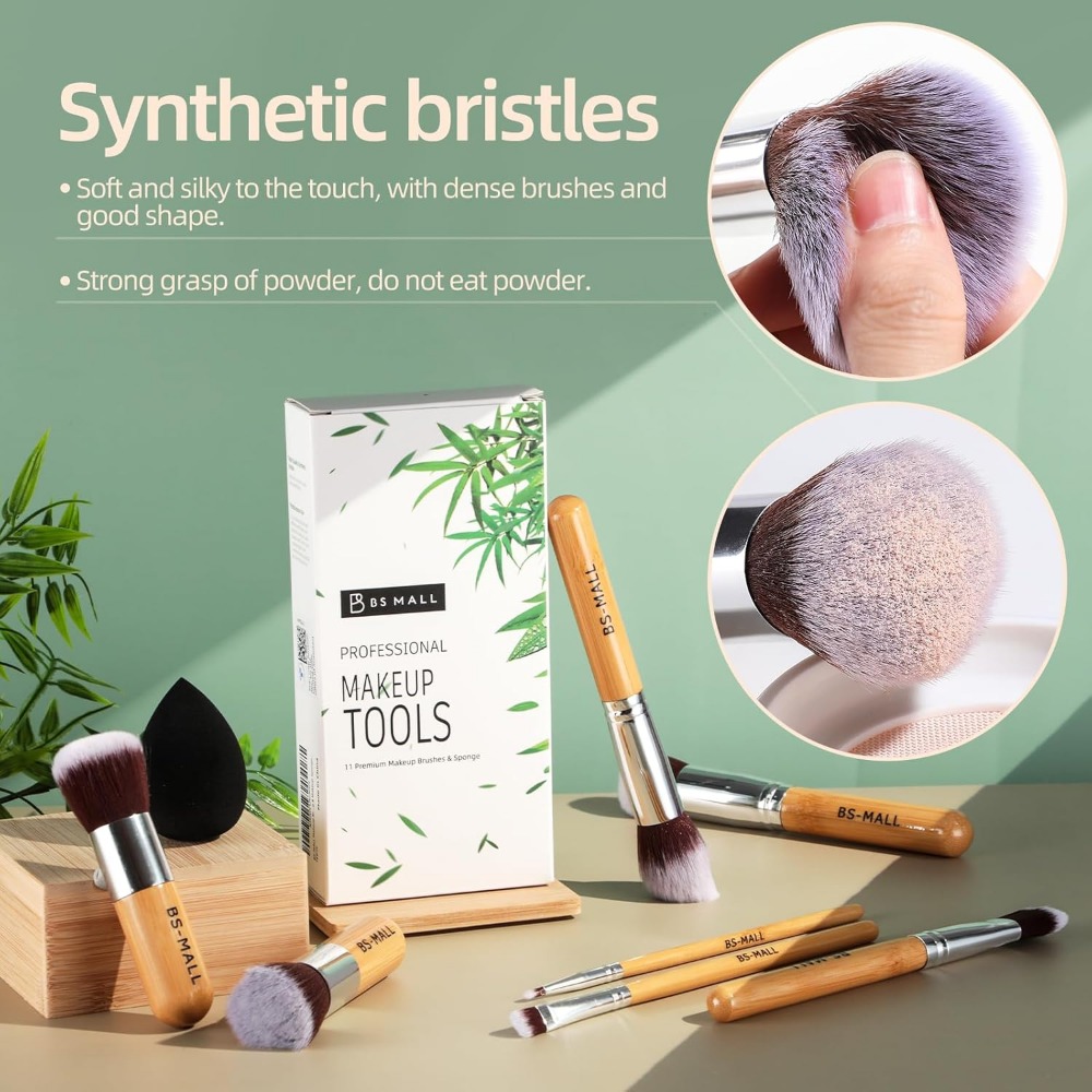 BS-MALL Makeup Brush Set 11Pcs - огляд і ціна Blush Brush Kabuki