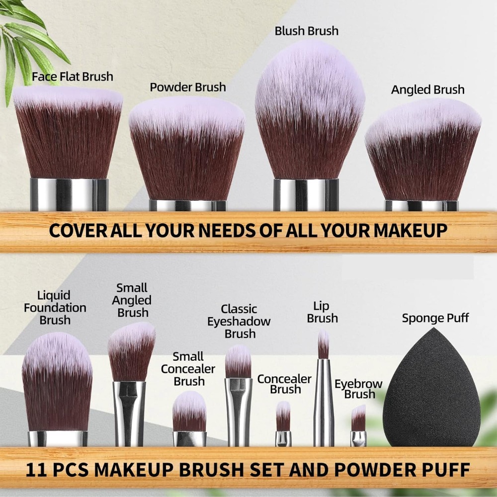 BS-MALL Makeup Brush Set 11Pcs - огляд і ціна Blush Brush Kabuki