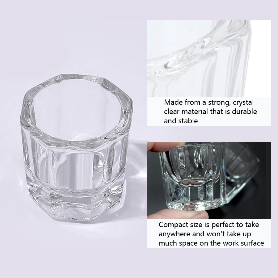 1Pc Mini Crystal Glass, Clear  - огляд і ціна Blush Brush Kabuki