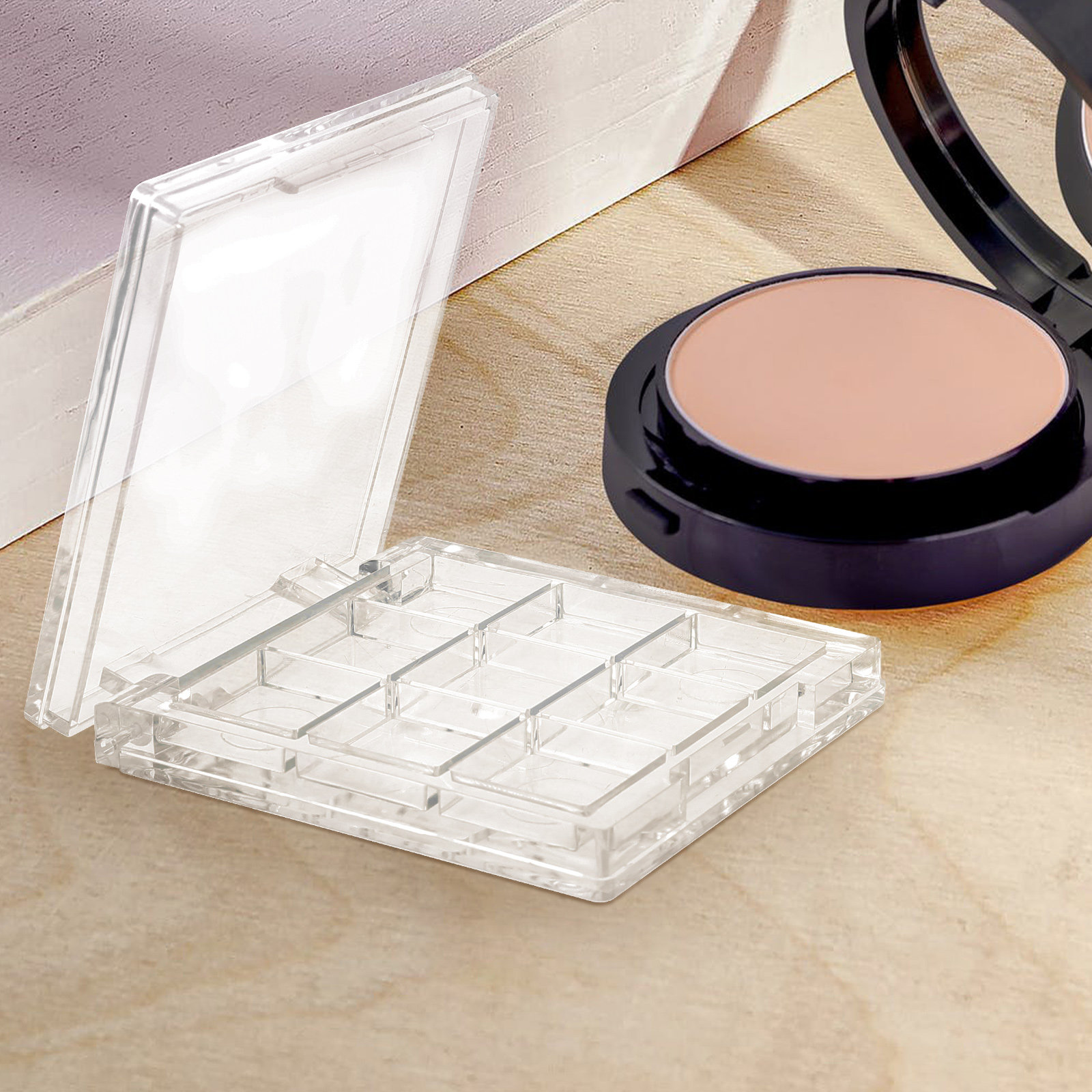 4Pcs Refillable 9 Grid Empty E - огляд і ціна Eyeshadow Palette