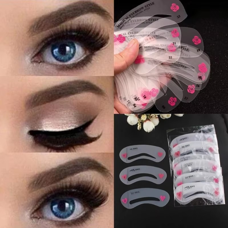 1/2/4/6set Reusable Eyebrow St - огляд і ціна Beauty Makeup Drawing