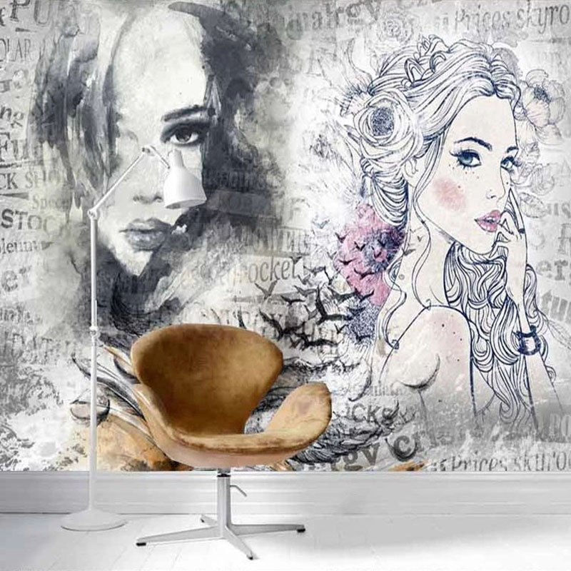 Custom 3D Mural Retro Fashion  - огляд і ціна Beauty Makeup Wallpaper