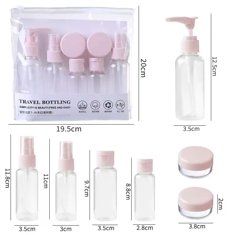7PCS Travel Bottle Bag Wash Se - огляд і ціна Setting Spray