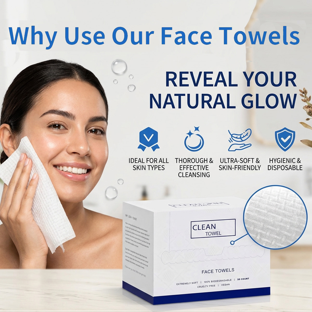 50Pcs/Box Disposable Face Towe - огляд і ціна Beauty Makeup Box