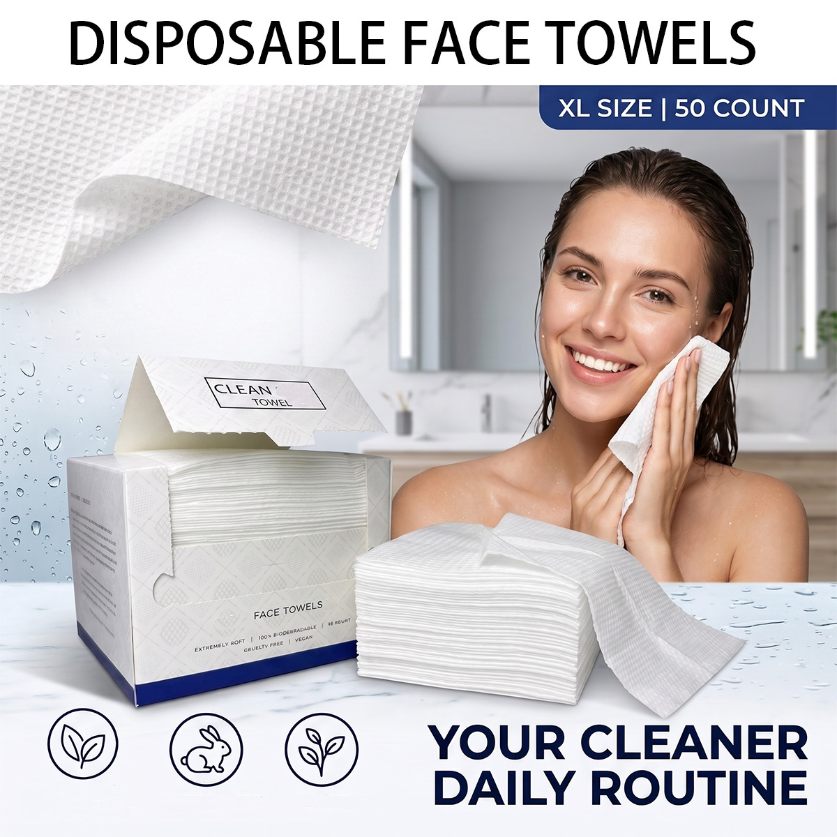 50Pcs/Box Disposable Face Towe - огляд і ціна Beauty Makeup Box