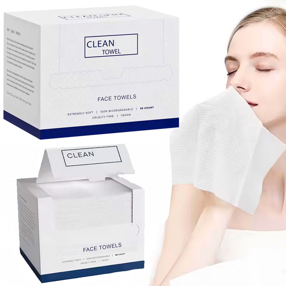50Pcs/Box Disposable Face Towe - огляд і ціна Beauty Makeup Box