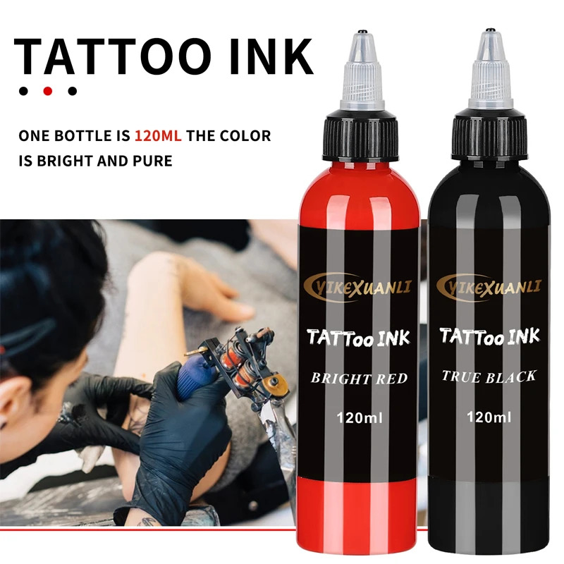 120ml Red/Black Tattoo Ink Pig - огляд і ціна Beauty Makeup Kit Box