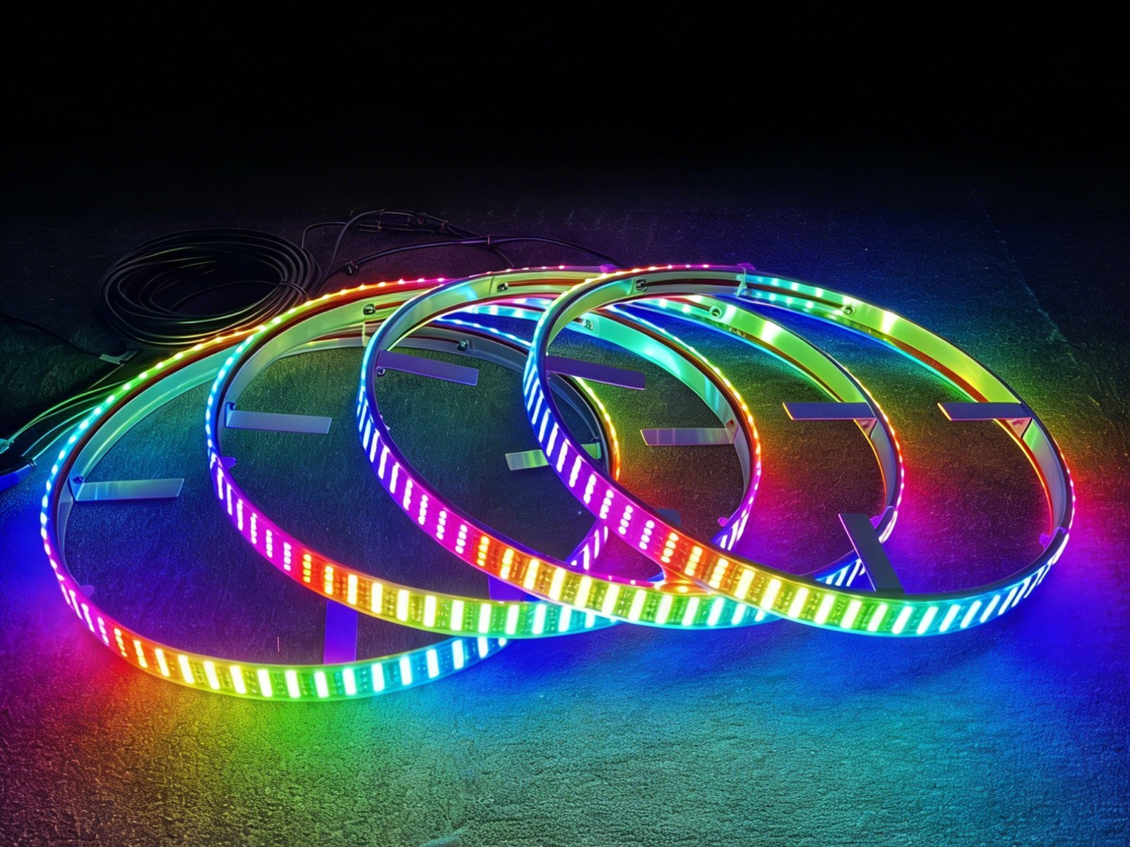 4PCS 17.5inch RGB Quad Row Cha - огляд і ціна Led Ring Light